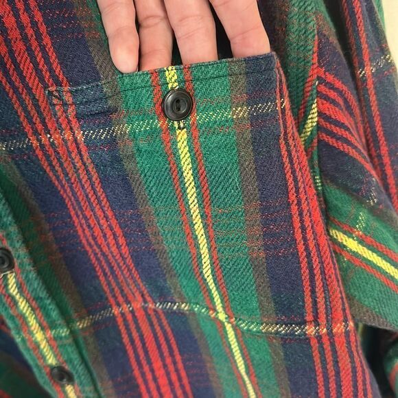 Vintage? Polo Ralph Lauren Plaid Thick Button Down Shirt “Shacket” like - Picture 3 of 7